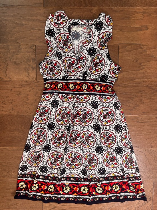 Max Studio Dresses & Skirts - Max Studio Sleeveless A-Line Dress Navy and Red - V-neck